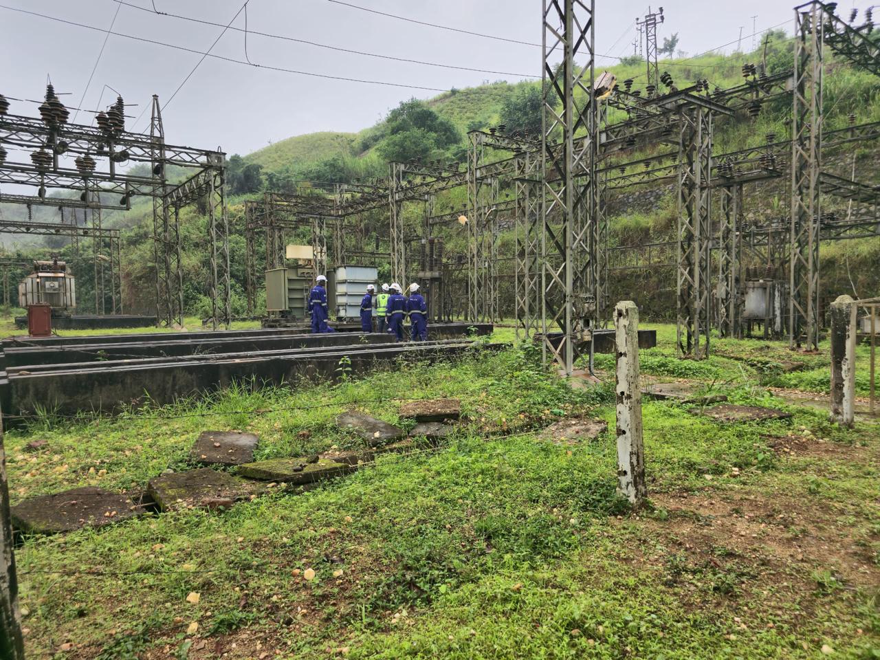 Switchyard before restoration